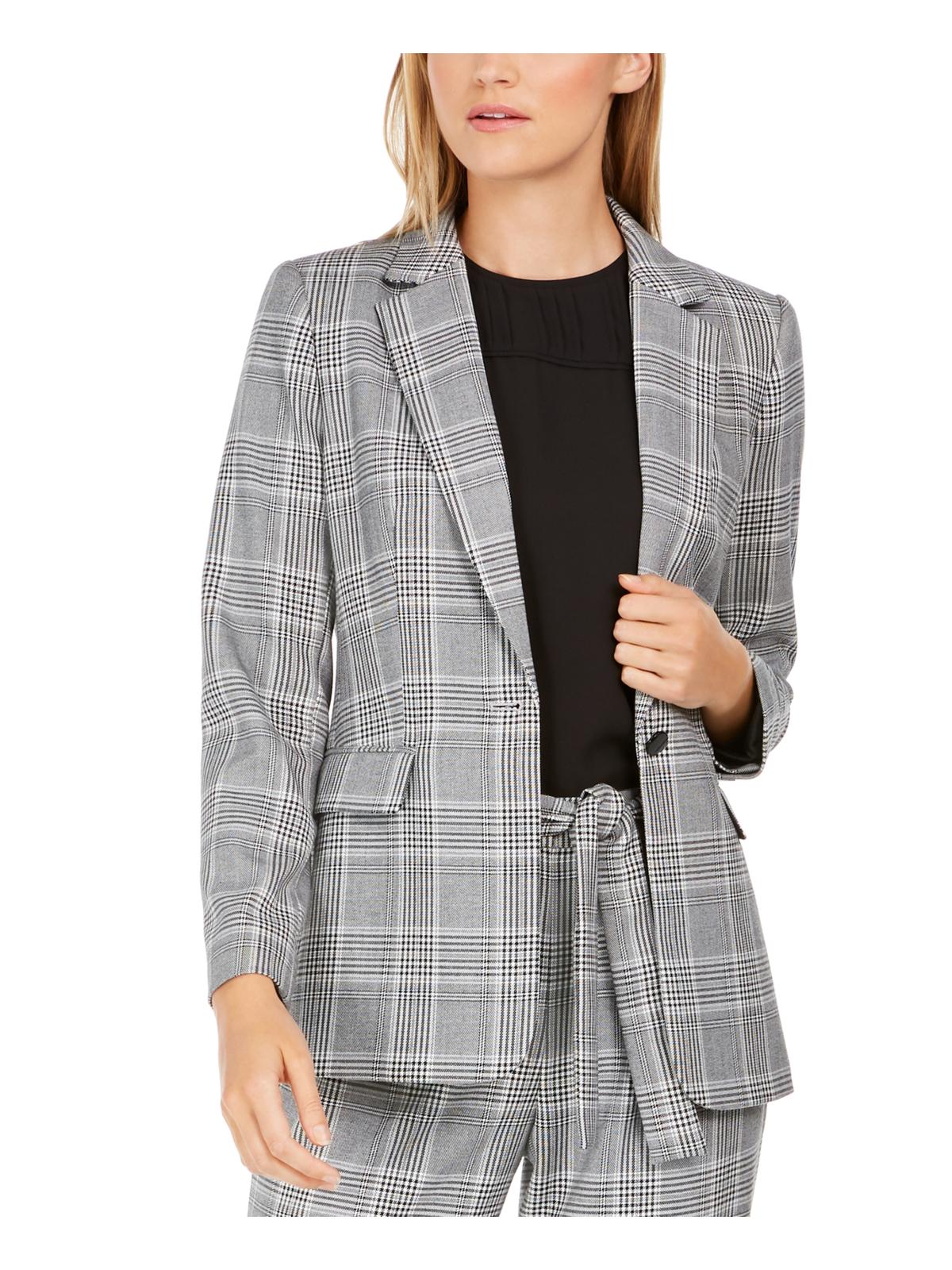 Calvin Klein Womens Petites Suit Separate Business One-Button Blazer
